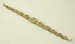 Bracelet Silver Rectangle Stones