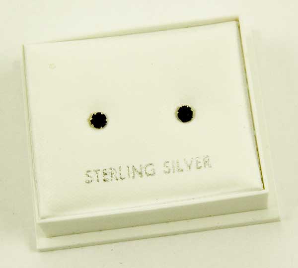 Earring Silver Onyx Stone