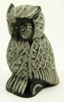 Owl Soapstone Black 5 Inch