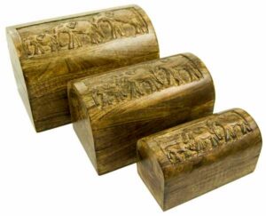 Box Chest Elephants Set Of 3