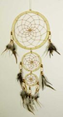 Dream Catcher 3 Circles Natural 16cm