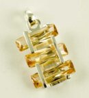 Pendant Silver 3 Rows-Amber