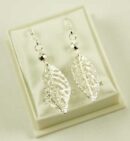 Silver Earring Leaf Drop
