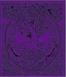 Bedspread Single Tree Of Life Purple