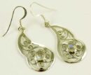 Silver Earring Rainbow Cab