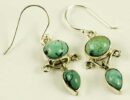 Silver Earring Turq Stones