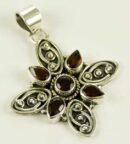 Silver Pendant Butterfly Garne