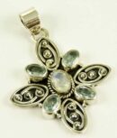 Silver Pendant Butterfly Moons