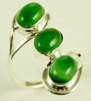 Silver Ring Emerald Stone