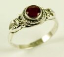Silver Ring Garnet Cab