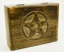 Box Wooden Pentagram 7X5 Inch