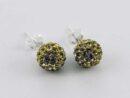 Earring Silver Cluster Topaz