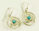 Silver Earring Turquoise Stone