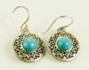 Silver Earring Turquoise Stone
