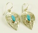 Silver Earring Turquoise Stone