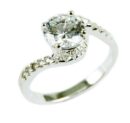 Silver Ring Circle Clear