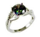 Silver Ring Circle Mystic Quartz