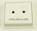 Silver Earring Stud Onyx Claw