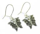 Silver Earring Marcasite Butterfly