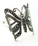 Silver Ring Marcasite Butterfly