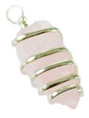 Pendant Rough Stone Rose Quartz