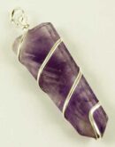 Pendant Stone Flat Amethyst