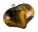 Pendant Heart Tiger Eye 25mm