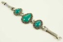 Bracelet Pewter And Turquoise