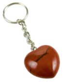 Keyring Heart Red Jasper