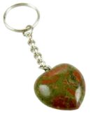 Keyring Heart Unakite
