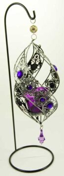 Candle Holder Single Purple