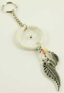 Dream Catcher Keyring White