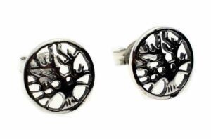 Silver Earring Stud Tree W1cm