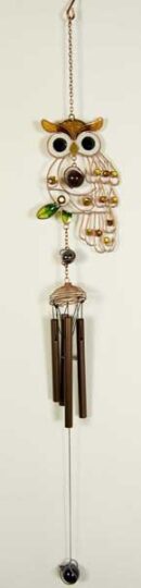 Wind Chime Owl With Beads