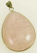 Pendant Drop Shape Rose Quartz