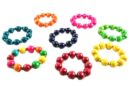 Bracelet Wood Assorted Colours 4pcs