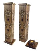 Incense Holder Wood Tower Celtic