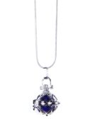 Pendant Heart In Cage Lapis