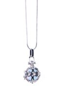 Pendant Heart In Cage Opalite