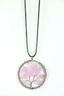 Pendant Tree Of Life Rose Quartz