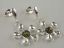 Earring Amber Flower