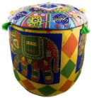 Pouffe Embroidered Indian Small