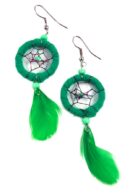 Earring Dream Catcher Green