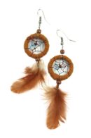Earring Dream Catcher Brown