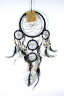 Dream Catcher 4 Circles Black 11.5cm