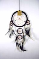 Dream Catcher 4 Circles Black 16cm