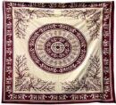 Bedspread Single Tiger Maroon