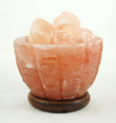 Salt Lamp Bowl On Wooden Base