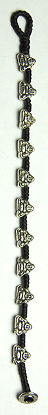 Bracelet Black Cord Buddha