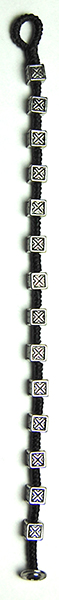 Bracelet Black Cord Cubes